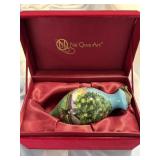 Hand painted blown glass ornament. Ne Qwa Art