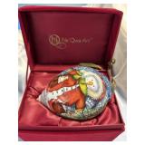 Hand painted blown glass ornaments. Ne Qwa Art