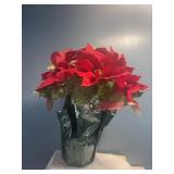 Silk life like red poinsettia