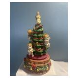 Resin musical Christmas tree with angels