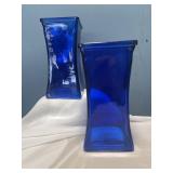 2 new blue vases