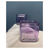 2 sizes glass design cubes lavender