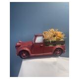 Resin red truck with pumpkins so cute