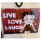 Tin Betty Boop sign