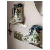 Winter skates wall hangings