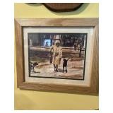 Lady and dog wall picture