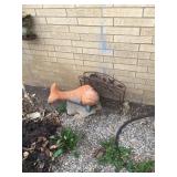 Large Cement Fish, Flower Trellis