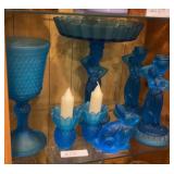 Blue glassware