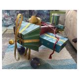 Large metal Christmas airplane