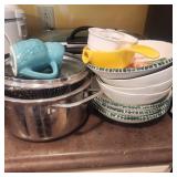 Pot and dishes