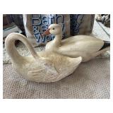 2 large decorative ducks
