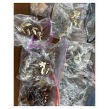 Lots of bathroom curtain hooks