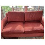 Red loveseat