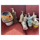 Lot of soap dispensers