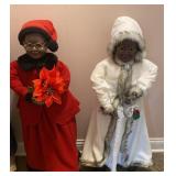 Two African American Mrs.Clause Dolls