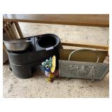 pet waterer and log holder and toy