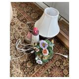 Lamps and a hummingbird flowers