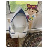 Boat knickknack shelf, metal figuring