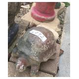 small cement turtle