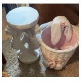 Rabbit basket and sea horse plant stand