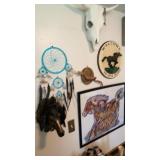Contents on bed room wall Native American decor