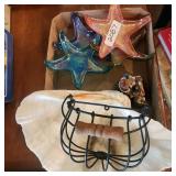 glass star fish and huge shell