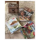 Birdhouse with cookbooks