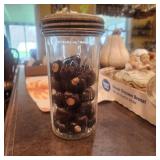 Ball freezer jar of buckeyes