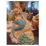 Mermaid cookie jar