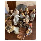 Angel, bear , camel and other figurines
