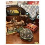 Animal figurines music box