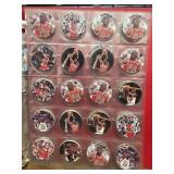 3 pages of NBA bottle caps  Michael Jordan
