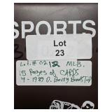 15 pages of MLB cards