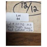 Hand collected 1987 Topps MLB cards