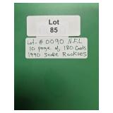 180 cards of 1990 NFL Score Rookie cards