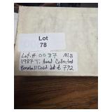Hand collected 1987 MLB Topps cards