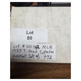 Hand collected 1987 Topps MLB cards