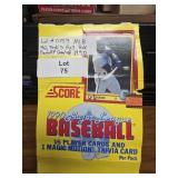 Full box of 1990 MLB factory sealed score cards