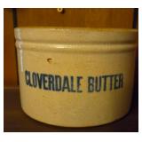 antique ceramic Cloverdale Dairy butter