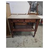 Marble top bar cart