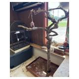 Wooden tree like bird perch