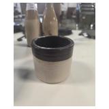 Two tone stoneware crock