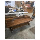 Antique American Pine Trestle Base Desk