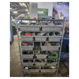 Storage rack full of misc items