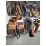 Rigid circular saw, flashlight and charger