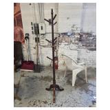 Coat rack and floor lamp