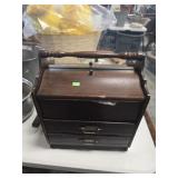 Sewing box with contents