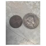 1974 Swiss  and 1963 Swiss Rappin coins