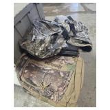 Leafy cammo hunting vest and backpack