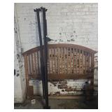 Headboard with metal bed frame